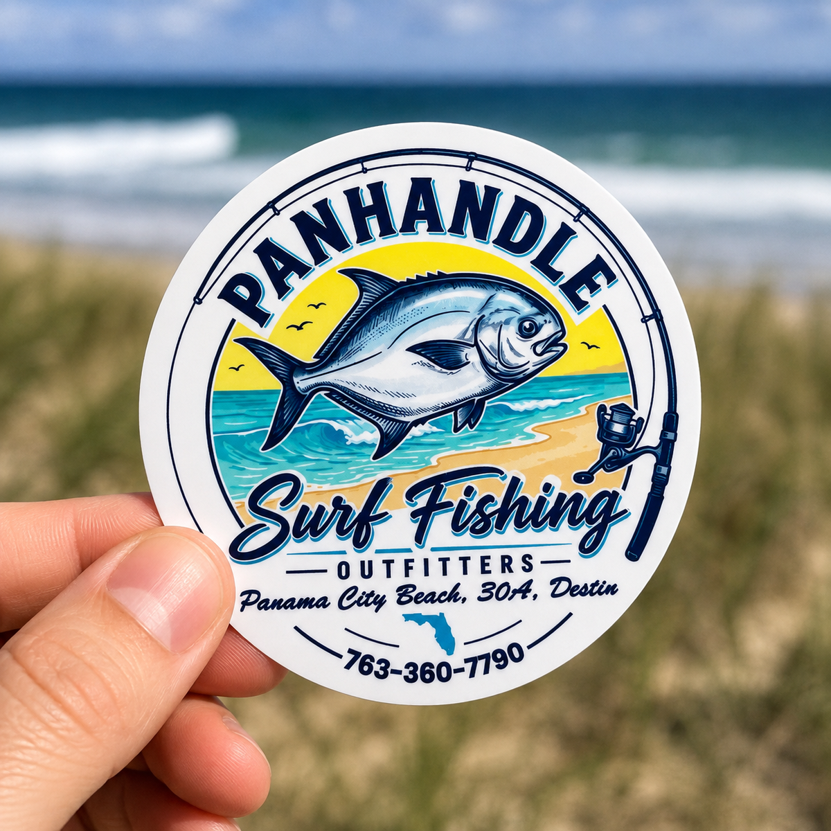Panhandle Surf Fishing Outfitters Logo Sticker