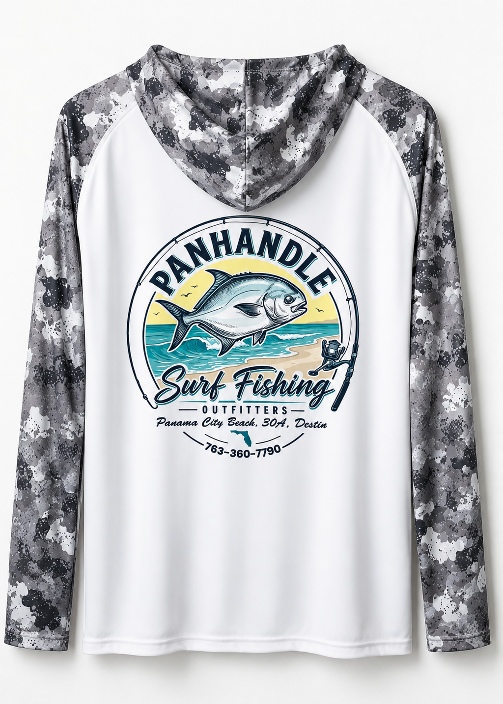 Panhandle Camo Hooded Performance Fishing Shirt – UPF 50+