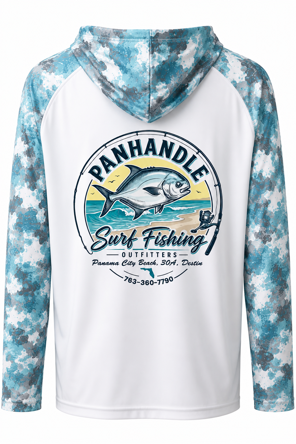Panhandle Camo Hooded Performance Fishing Shirt – UPF 50+