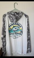 Panhandle Surf Fishing Outfitters Camo Long Sleeve SPF Hooded Sun Shirt